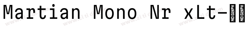 Martian Mono Nr xLt字体转换